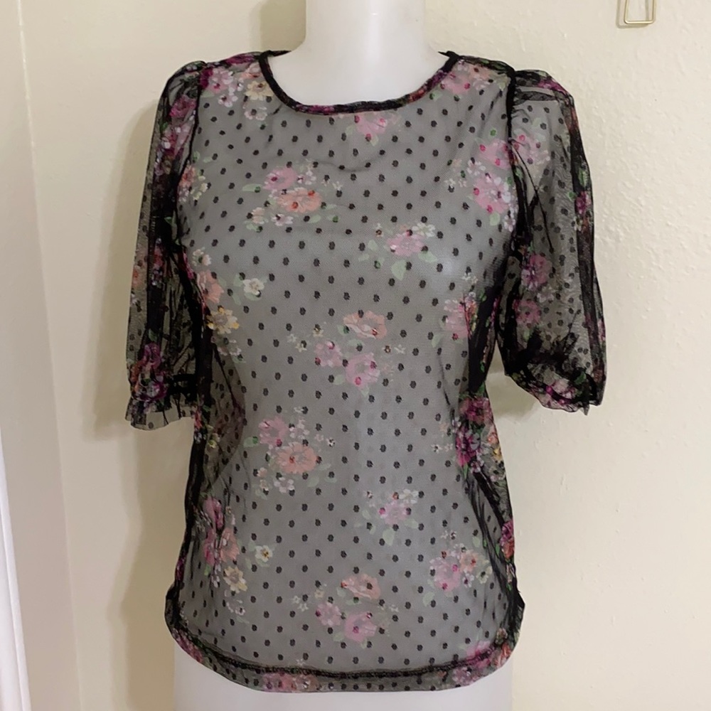 Sheer floral top